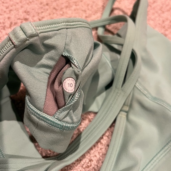 Lululemon power y bra, light teal, size 10 - Picture 3 of 3